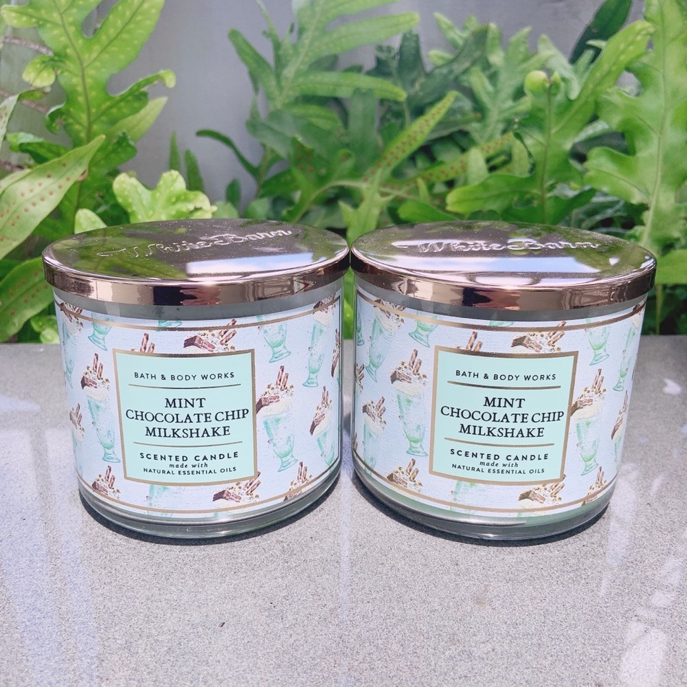BBW Mint Chocolate chip Milkshake candle bundle